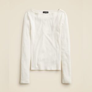 NWT J Crew Fine rib boatneck top
